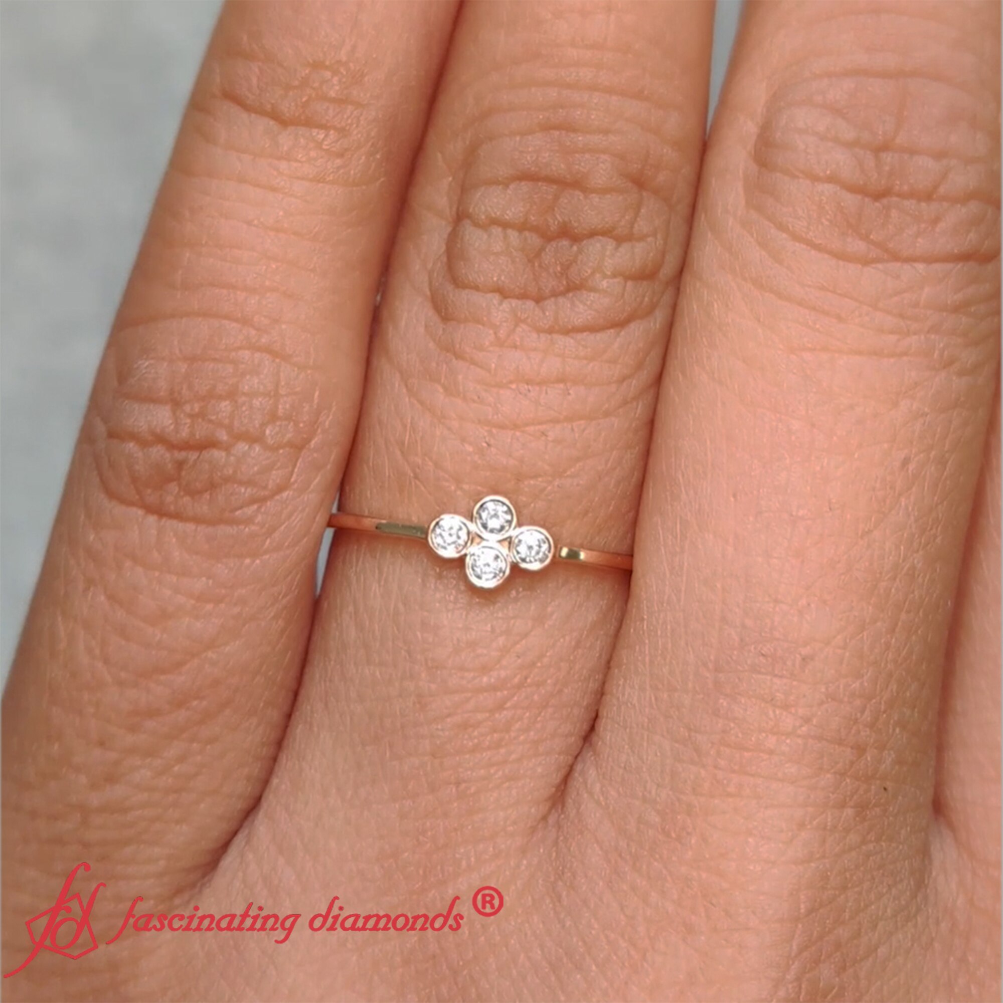 4 stone diamond ring gold discount